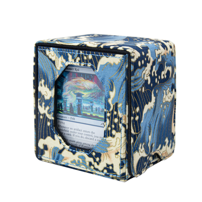 Sanseking Brocade Commander Deck Box 130+ - Song of the Azure Tides - official Sanseking product image