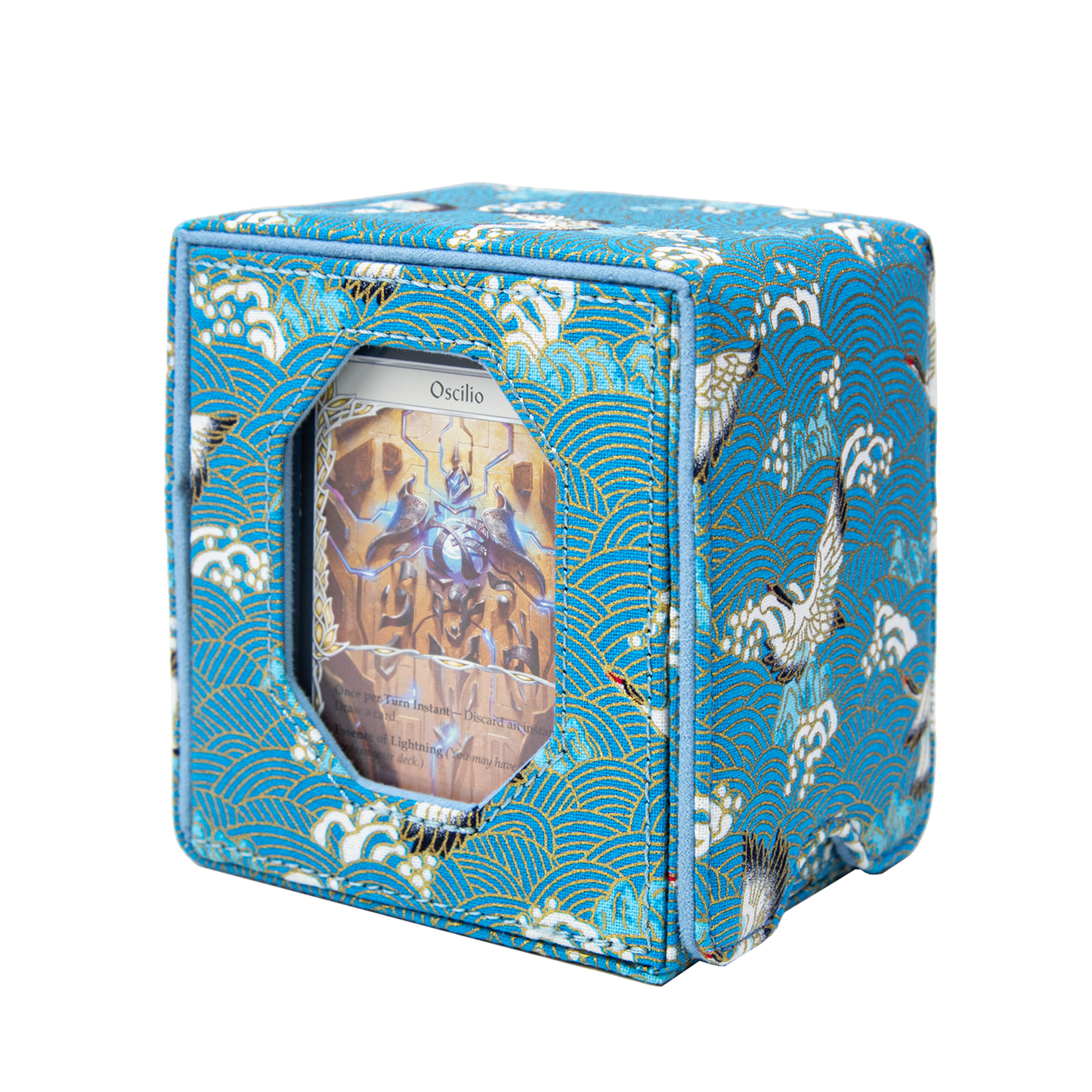 Sanseking Brocade Commander Deck Box 130+ - Crane Dance in Autumn Pool - official Sanseking product image