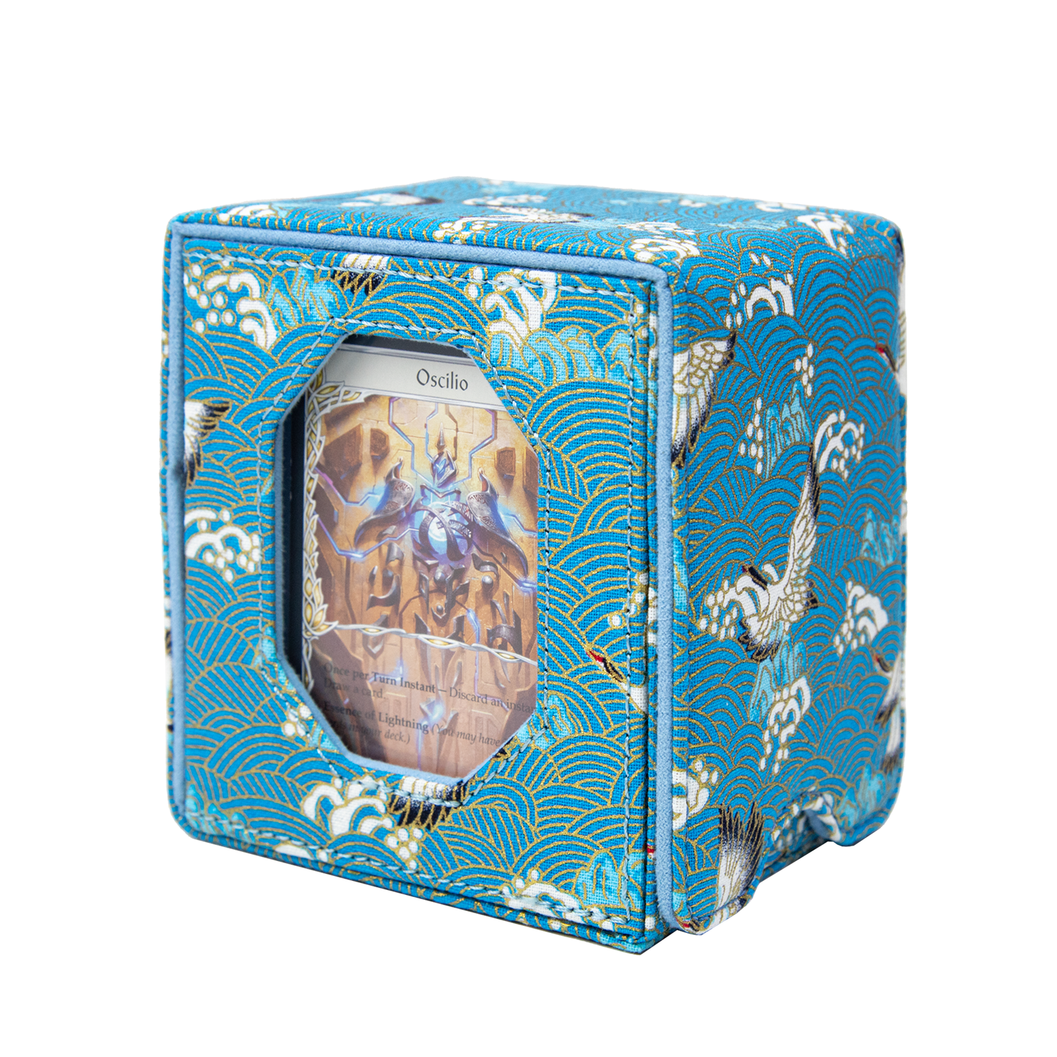 Sanseking Brocade Commander Deck Box 130+ - Crane Dance in Autumn Pool - official Sanseking product image
