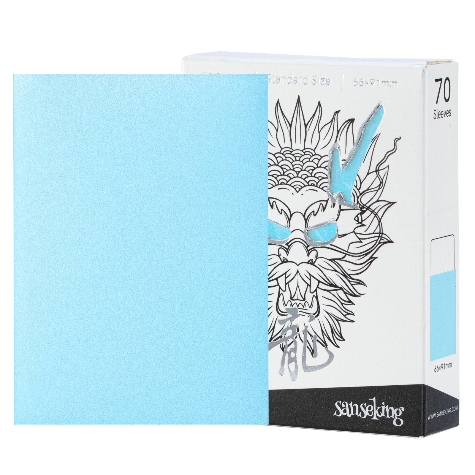 Sanseking White Dragon Tournament Sleeves - Standard Size (70) - official Sanseking detail and feature view 1
