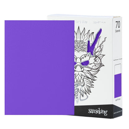 Sanseking White Dragon Tournament Sleeves - Standard Size (70) - Bellflower Purple - official Sanseking product image