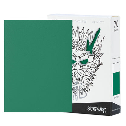 Sanseking White Dragon Tournament Sleeves - Standard Size (70) - Imperial Green - official Sanseking product image