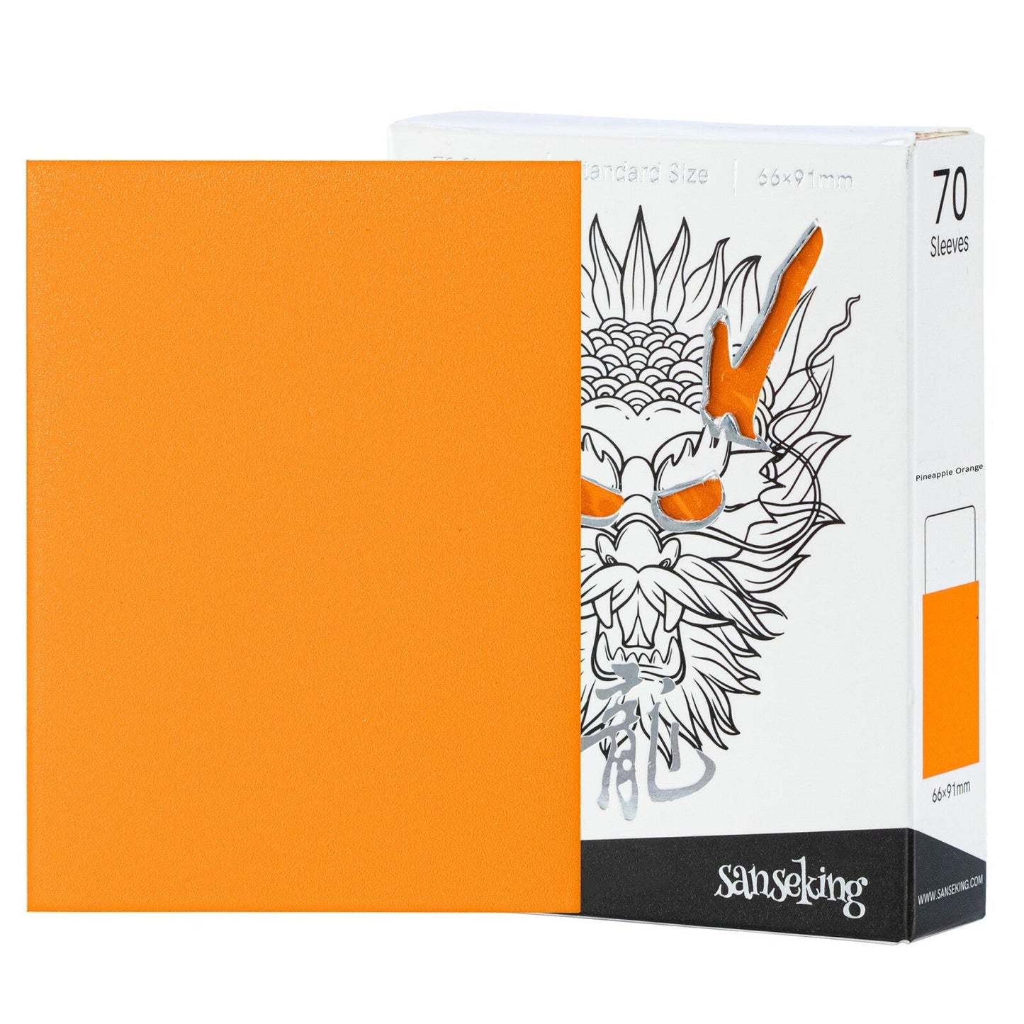 Sanseking White Dragon Tournament Sleeves - Standard Size (70) - Pineapple Orange - official Sanseking product image