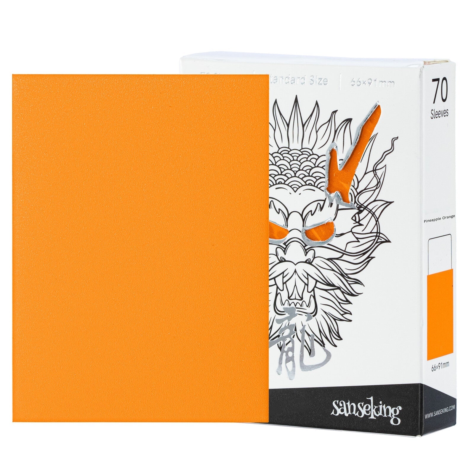 Sanseking White Dragon Tournament Sleeves - Standard Size (70) - Pineapple Orange - official Sanseking product image