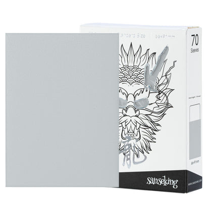 Sanseking White Dragon Tournament Sleeves - Standard Size (70) - Starlight Silver - official Sanseking product image