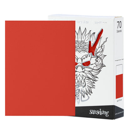 Sanseking White Dragon Tournament Sleeves - Standard Size (70) - Pomegranate Red - official Sanseking product image