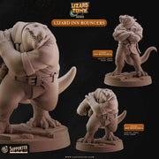 Lizardfolk Rogue Miniature - resin tabletop miniature front view