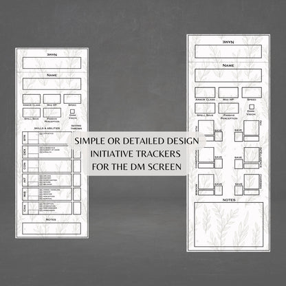 Fillable Initiative Tracker Cards - Alternate view 2