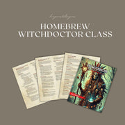 Homebrew Witchdoctor Class Guide - digital download preview