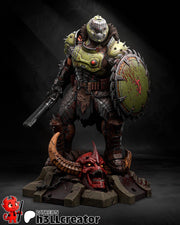 Doomguy Figure - resin tabletop miniature front view