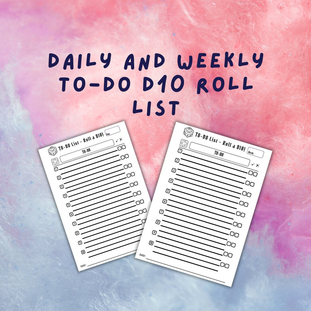 D20 daily and weekly roll list