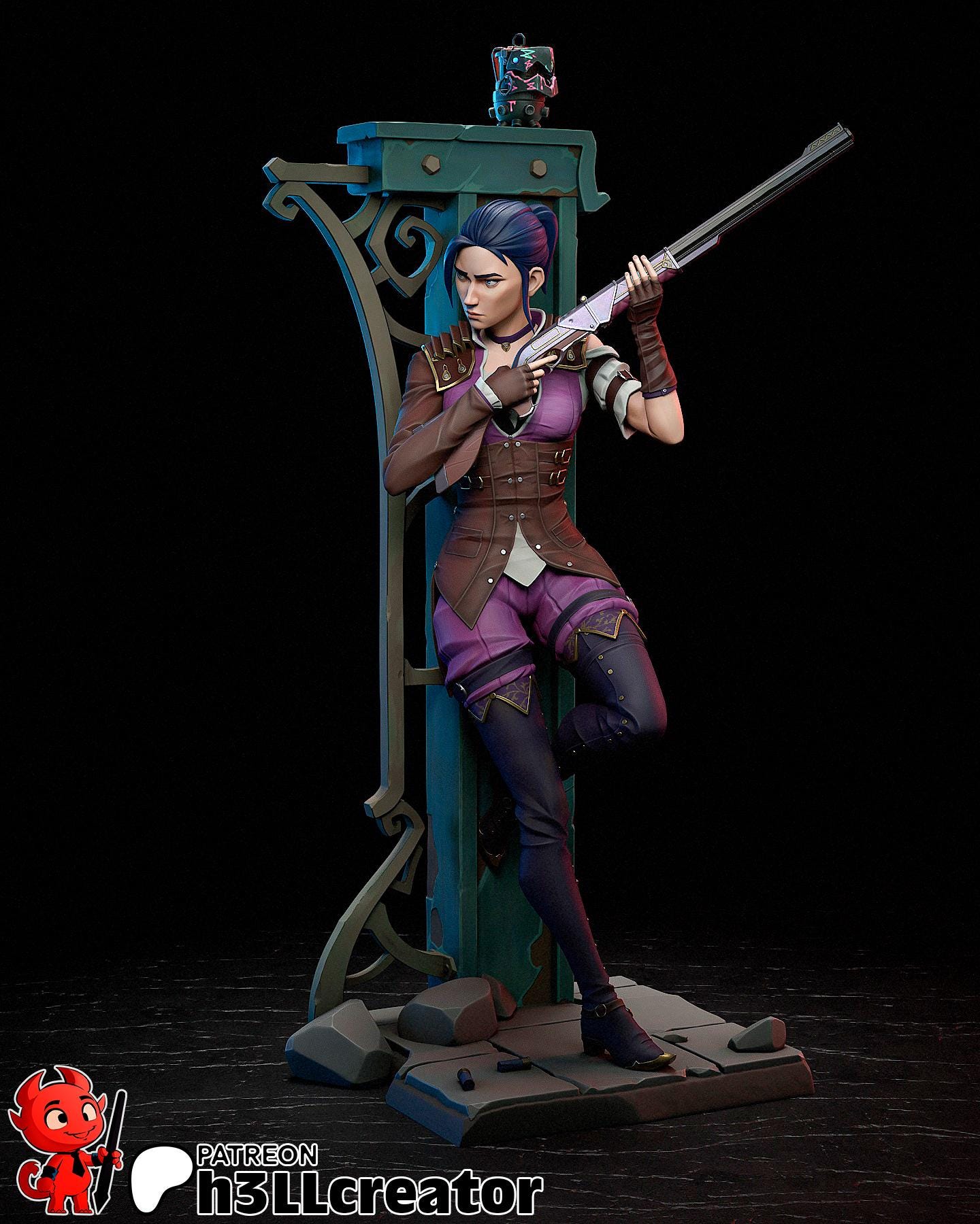Caitlyn LoL Arcane Resin Miniature Figurine | BG3 | Baldurs Gate 3 | Game Character Gift for Him Her Birthday Gift Christmas Anime