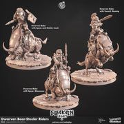 Dwarf Rider Miniature - resin tabletop miniature front view