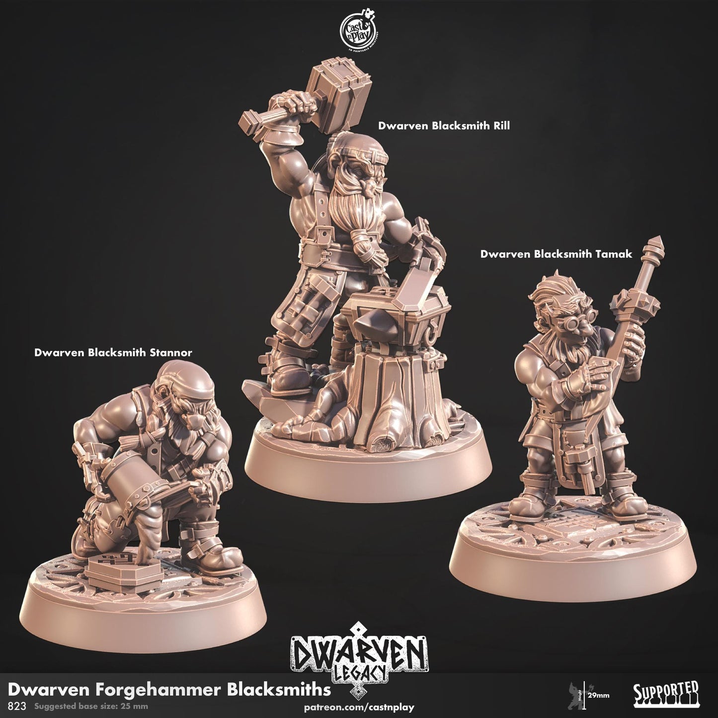 Dwarf Blacksmith Miniature