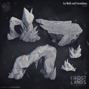 Arctic Walls Formations Scatter Terrain - resin tabletop miniature front view