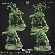 Elf Animal Companion Miniature - resin tabletop miniature front view