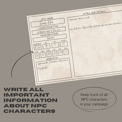 Fillable NPC Cards - Alternate view 3