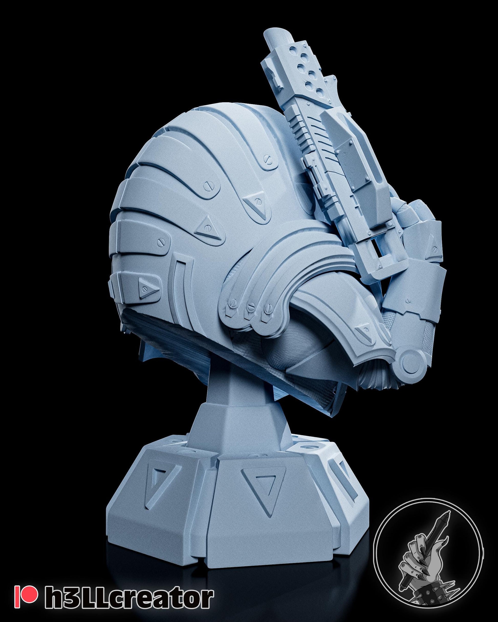 Wrex Bust - Mass Effect - Alternate view 2