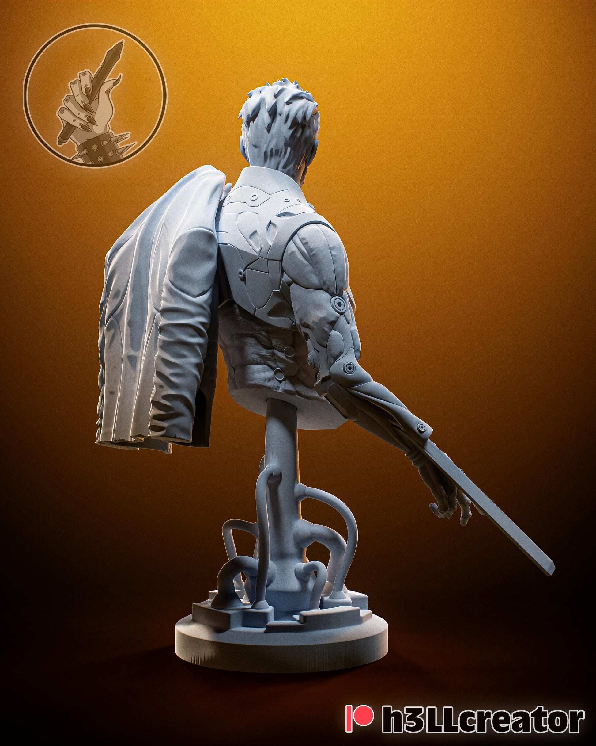 Adam Jensen Deus Ex Bust - Alternate view 2