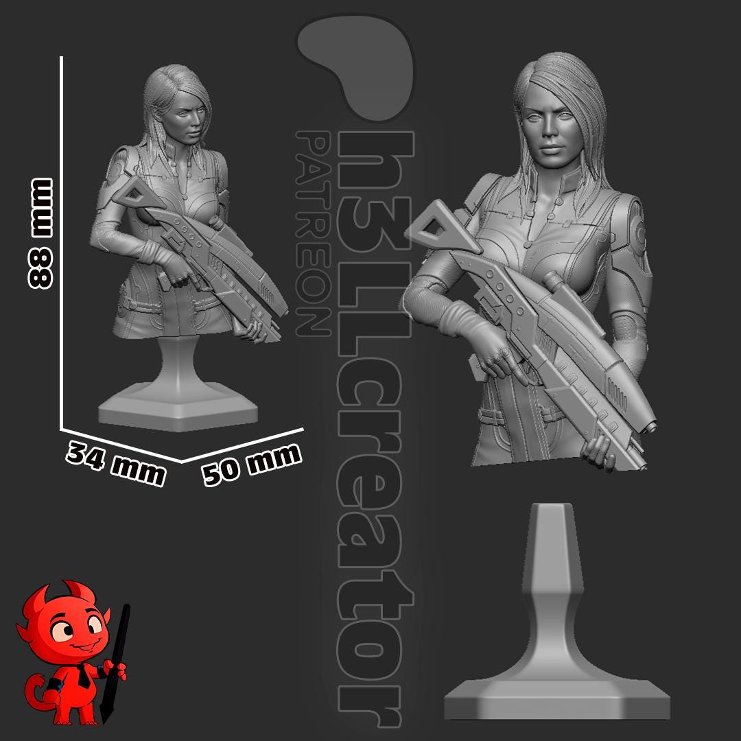 Ashley Williams Bust - Mass Effect - Alternate view 6