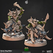 Orc Fighter Miniature - resin tabletop miniature front view