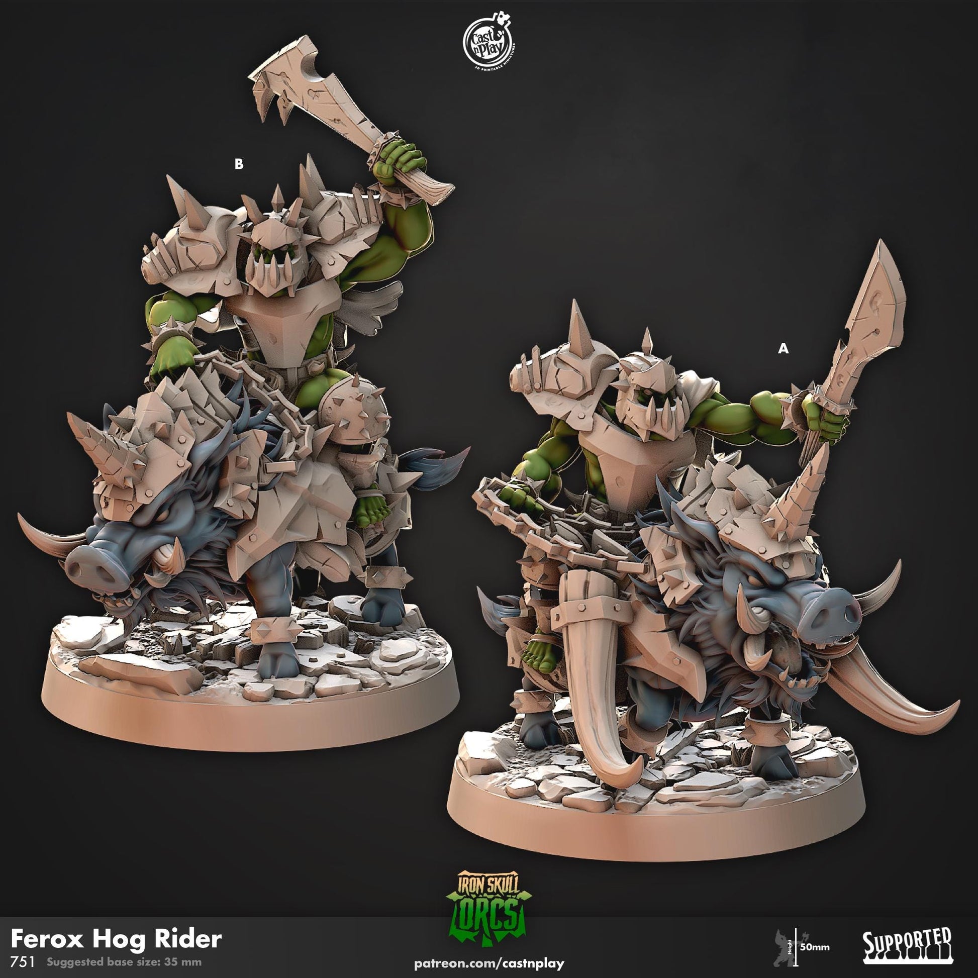 Orc Fighter Miniature
