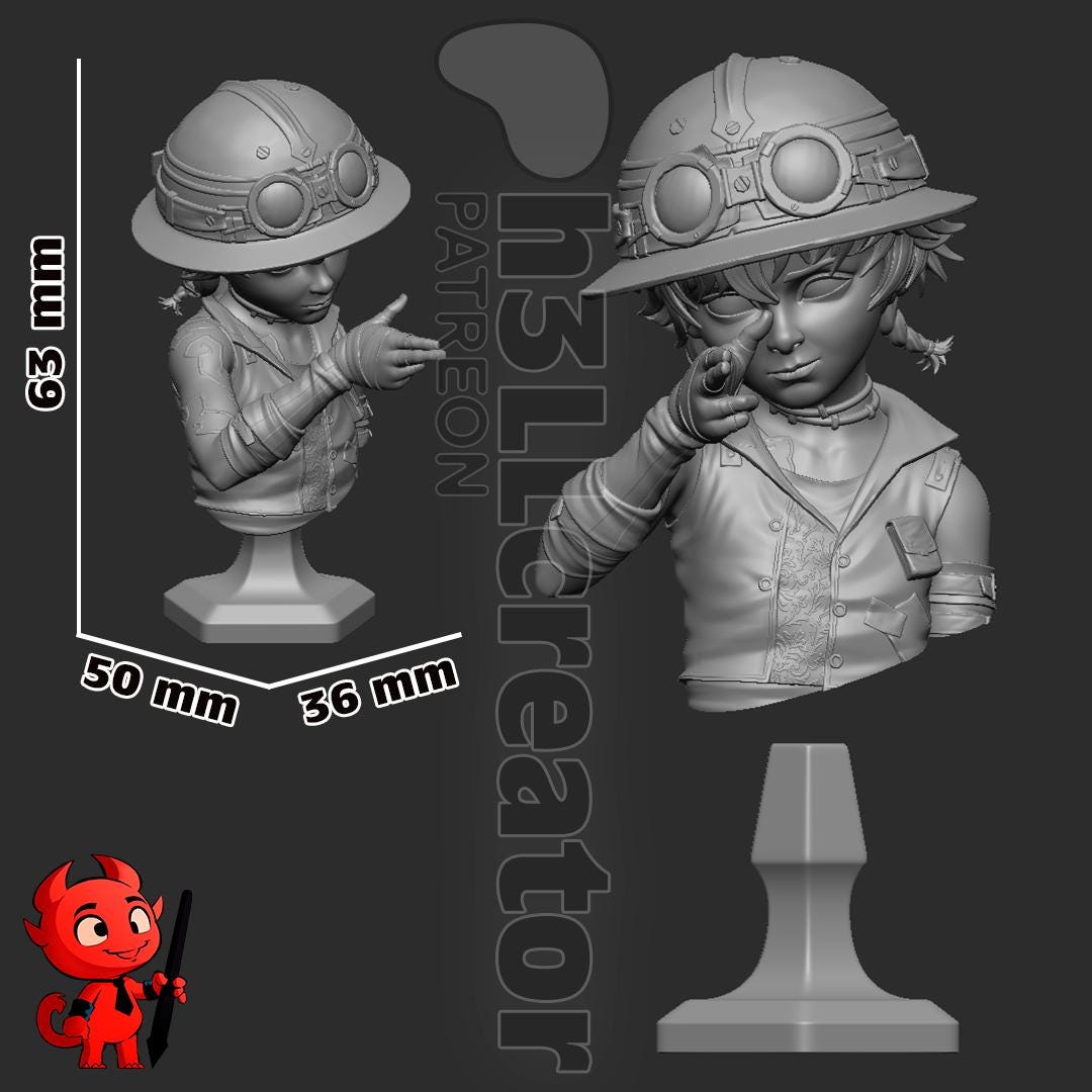 Isha Bust Resin Miniature Figurine Game Character LoL Arcane Gift for Him Her Birthday Gift Christmas Anime