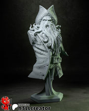 Davy Jones Bust - Pirates of the Caribbean - resin tabletop miniature front view