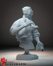 Kim Disco Elysium Bust - resin tabletop miniature front view