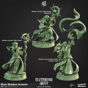 Elf Wizard Miniature - resin tabletop miniature front view