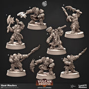 Dwarf Fighter & Barbarian Miniature - resin tabletop miniature front view