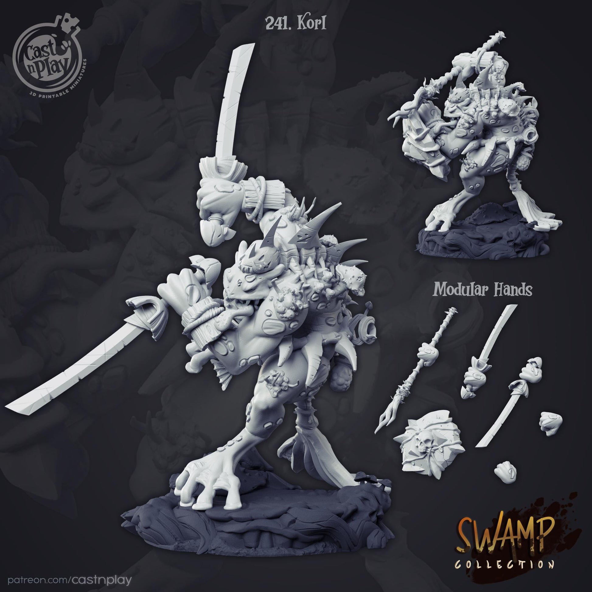 Grung Paladin Miniature - Alternate view 2
