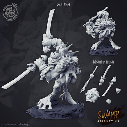 Grung Paladin Miniature - Alternate view 2