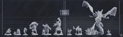 Frost Wolf Enemies, Druid Wild Shape & Companion(s) Miniature - Alternate view 2