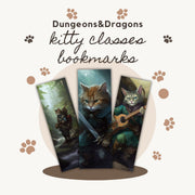 Cat Classes Bookmarks - digital download preview