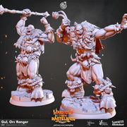 Orc Ranger Miniature - resin tabletop miniature front view