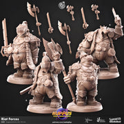 Giff Paladin Miniature - resin tabletop miniature front view