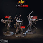 Female Monk Miniature - resin tabletop miniature front view