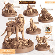 Bloodhound Dog Animal Companion Miniature - resin tabletop miniature front view