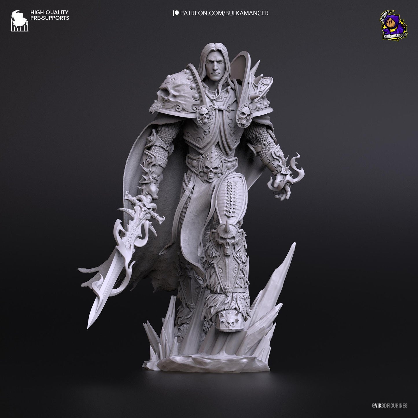 Arthas Resin Miniature Figurine Wrath of the Lich King Game Character World of Warcraft Gift for Him Her Birthday Gift Anime FAN MADE