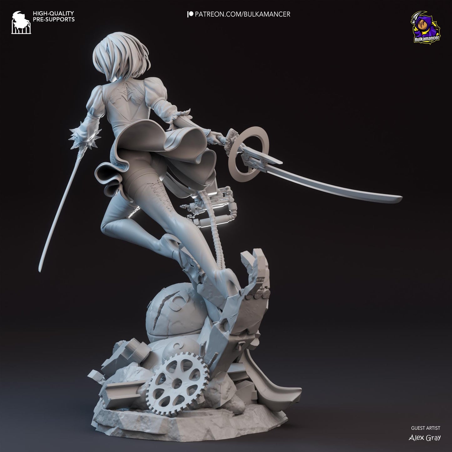 2b Resin Miniature Figurine Game Character NieR: Automata  Gift for Him Her Birthday Gift Anime