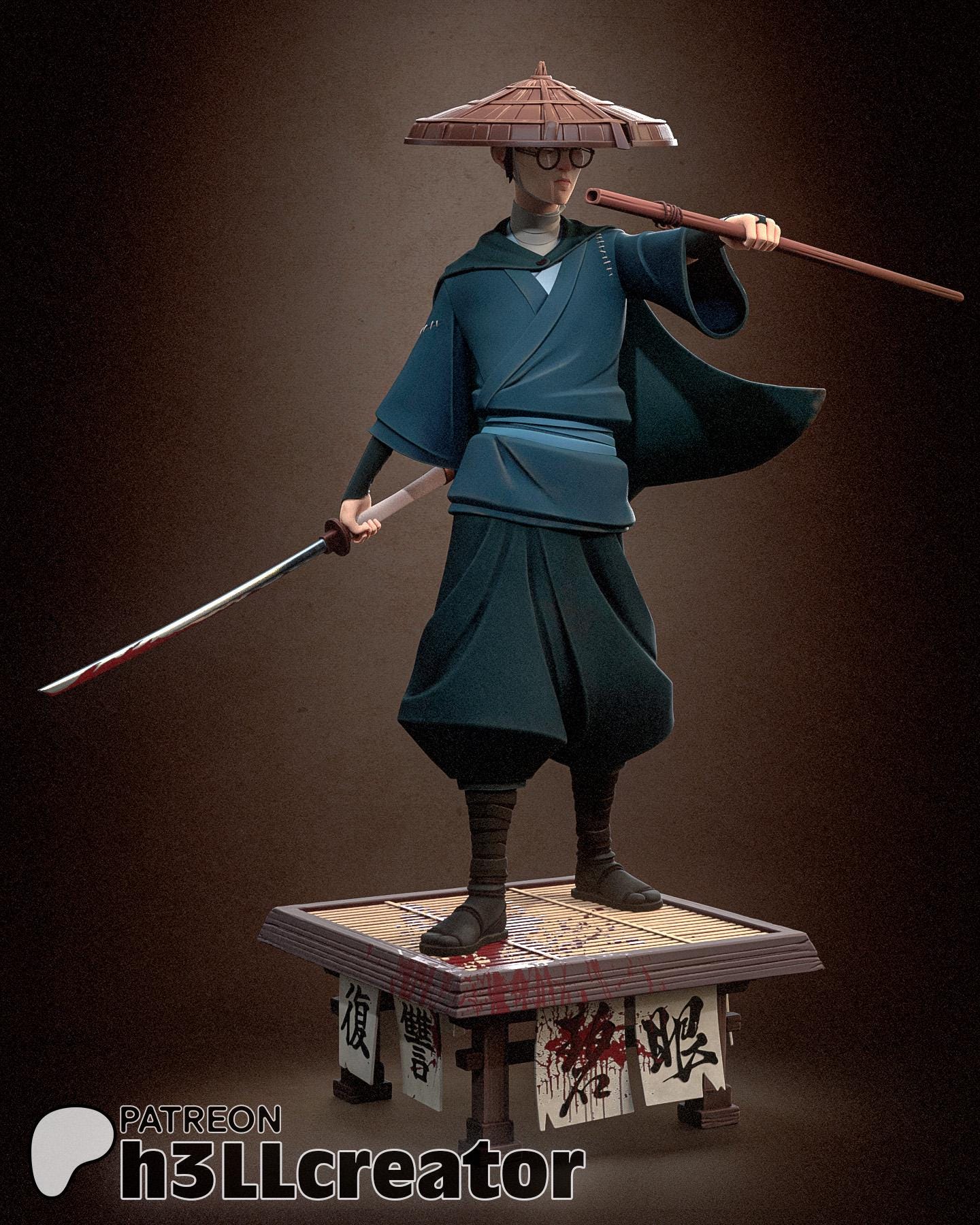 Mizu Blue Eye Samurai Figure - Alternate view 2