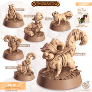 Chipmunk Animal Companion Miniature - resin tabletop miniature front view