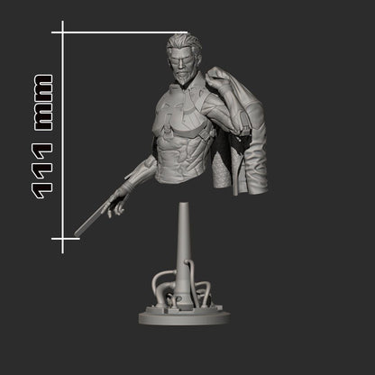 Adam Jensen Deus Ex Bust - Alternate view 3