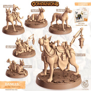Great Dane Dog Animal Companion Miniature - resin tabletop miniature front view