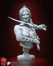 Orin Bust - Baldur's Gate 3 - resin tabletop miniature front view