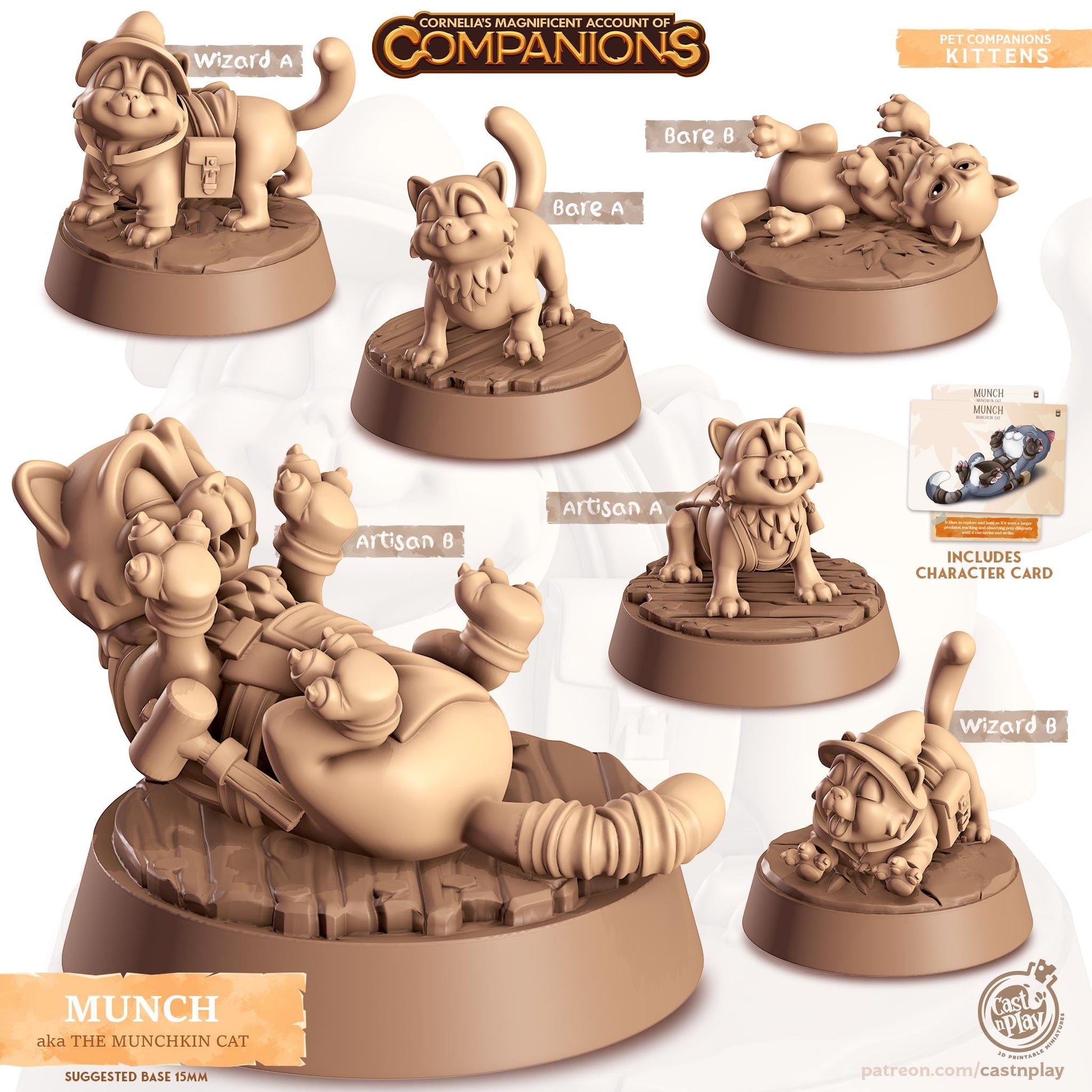 Munchkin Cat Animal Companion Miniature