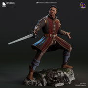 Wyll Figure - Baldur's Gate 3 - resin tabletop miniature front view