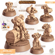 Koala Animal Companion Miniature - resin tabletop miniature front view