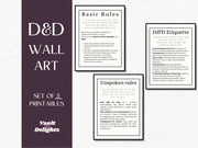 Basic Rules Wall Art - digital download preview